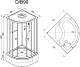 Deto Душевая кабина B90S с LED подсветкой – картинка-34